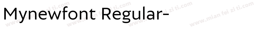 Mynewfont Regular字体转换